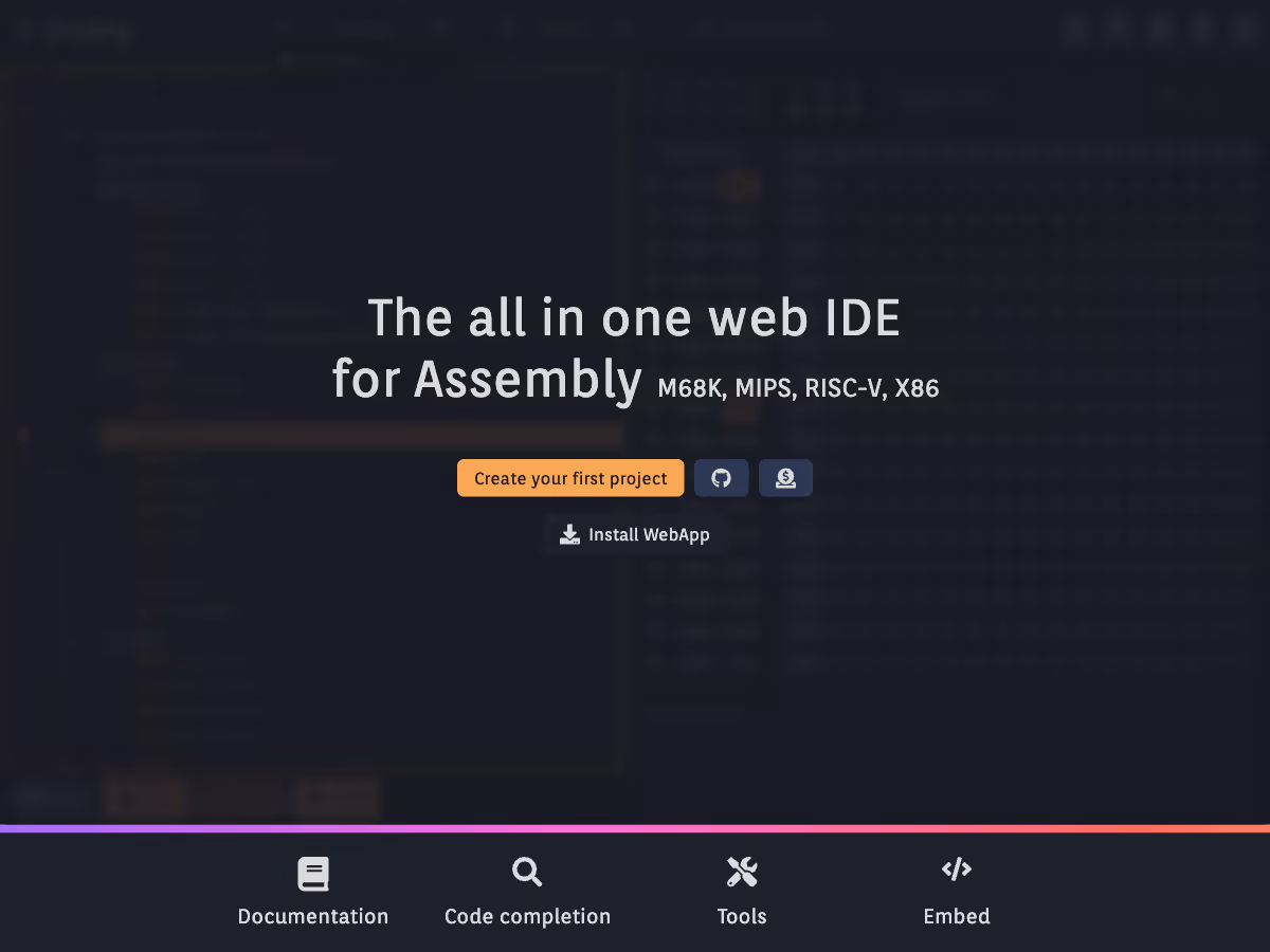 Screenshot of ASM Editor