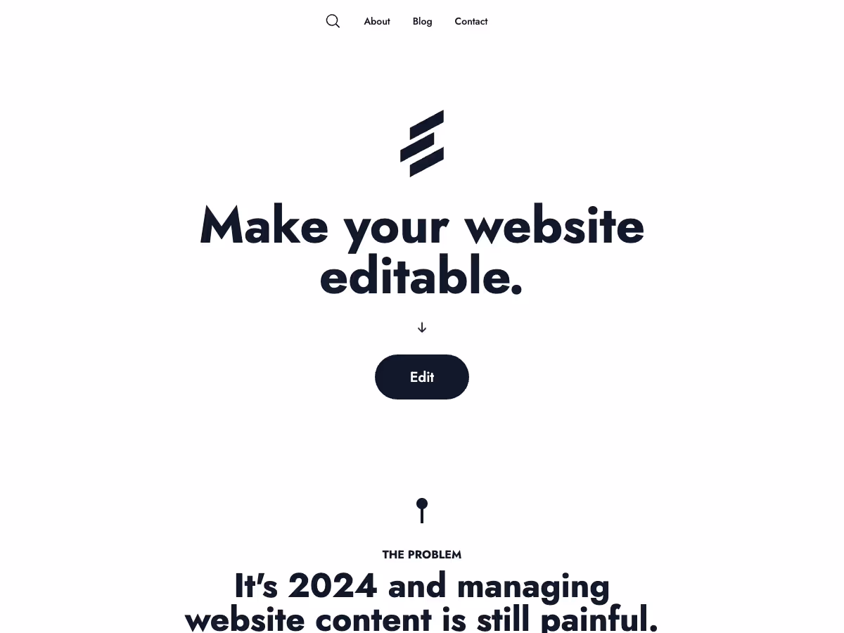 Screenshot of editable-website