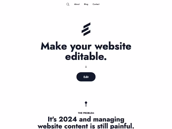 Screenshot of editable-website