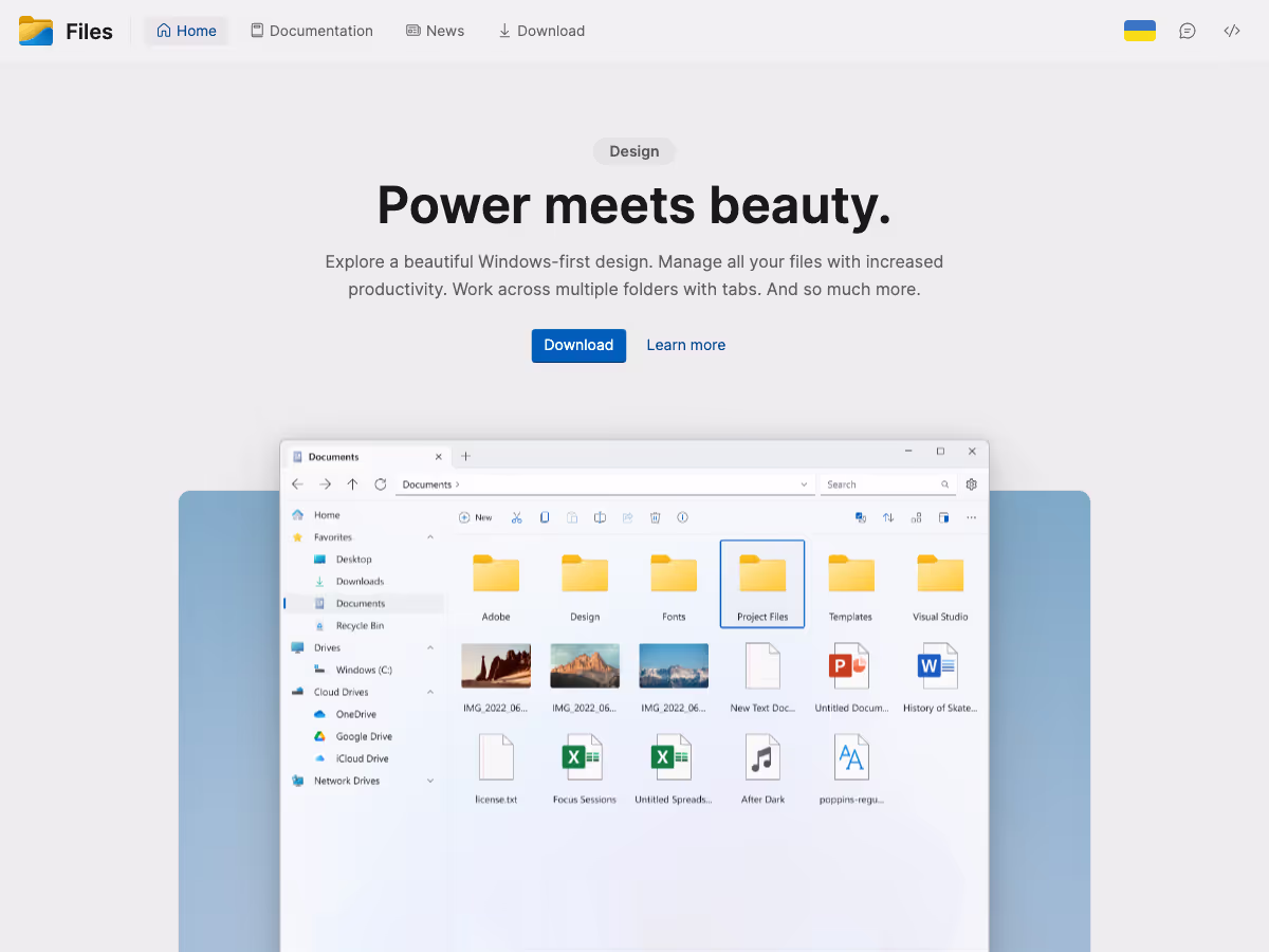Screenshot of Files