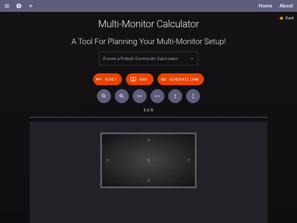Screenshot of Multi-Monitor Calculator