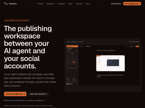 Screenshot of OpenPost