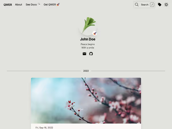 Screenshot of QWER
