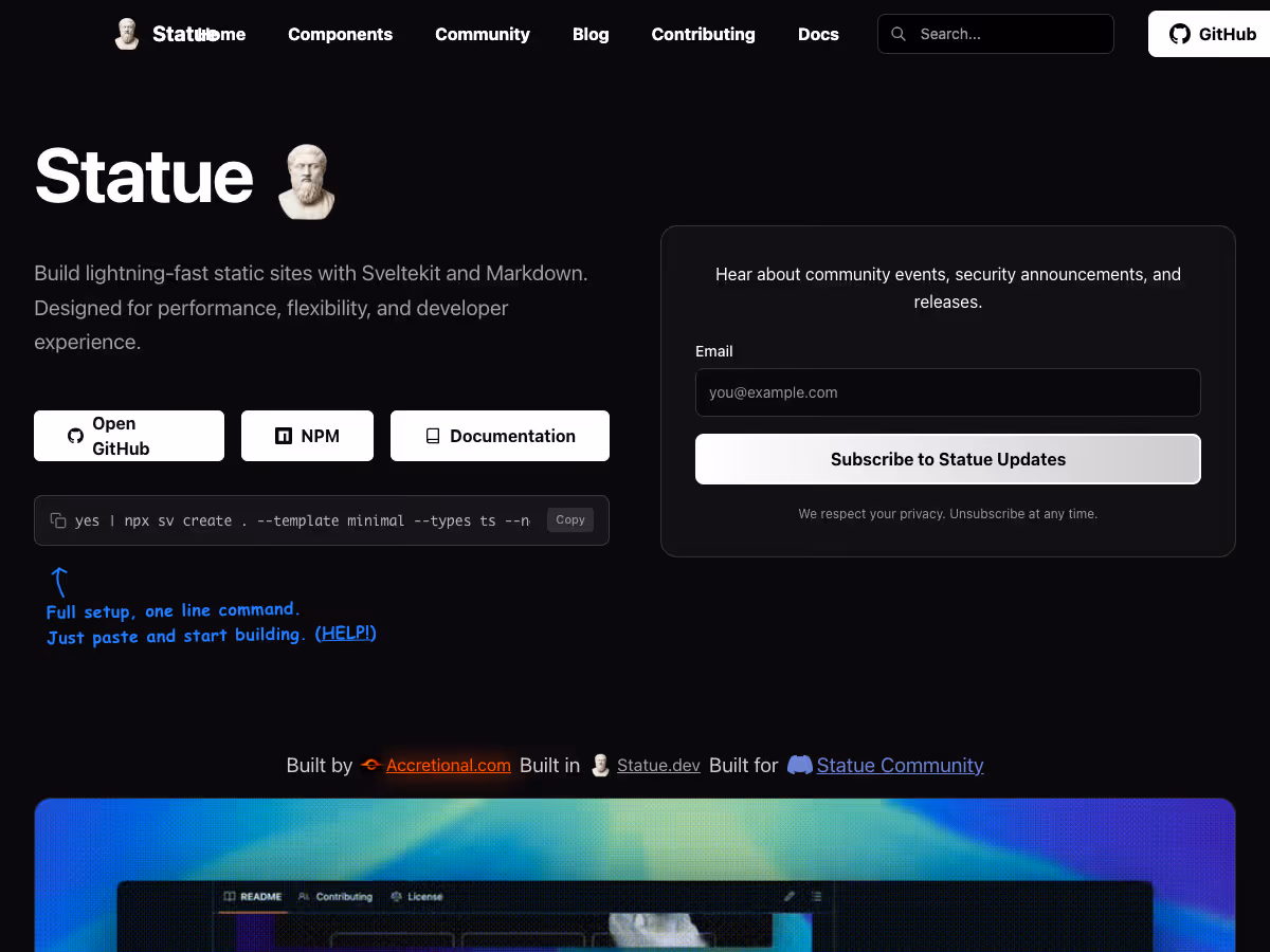 Screenshot of Statue