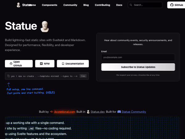 Screenshot of Statue