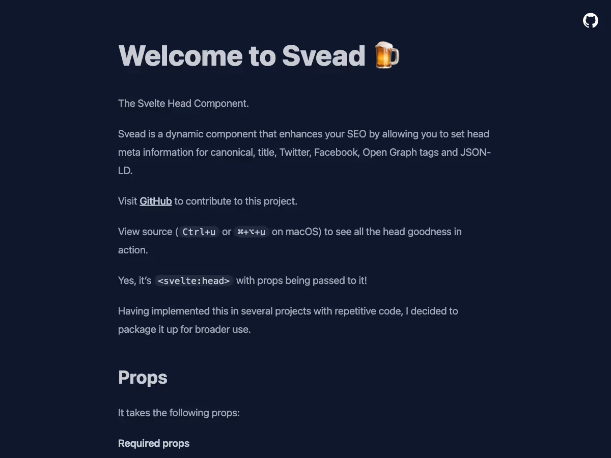 Screenshot of Svead