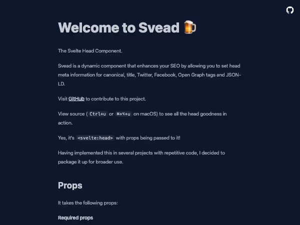 Screenshot of Svead
