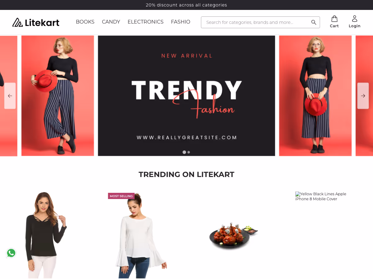 Screenshot of Svelte Commerce