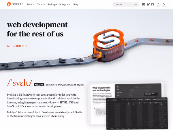 Screenshot of Svelte.dev