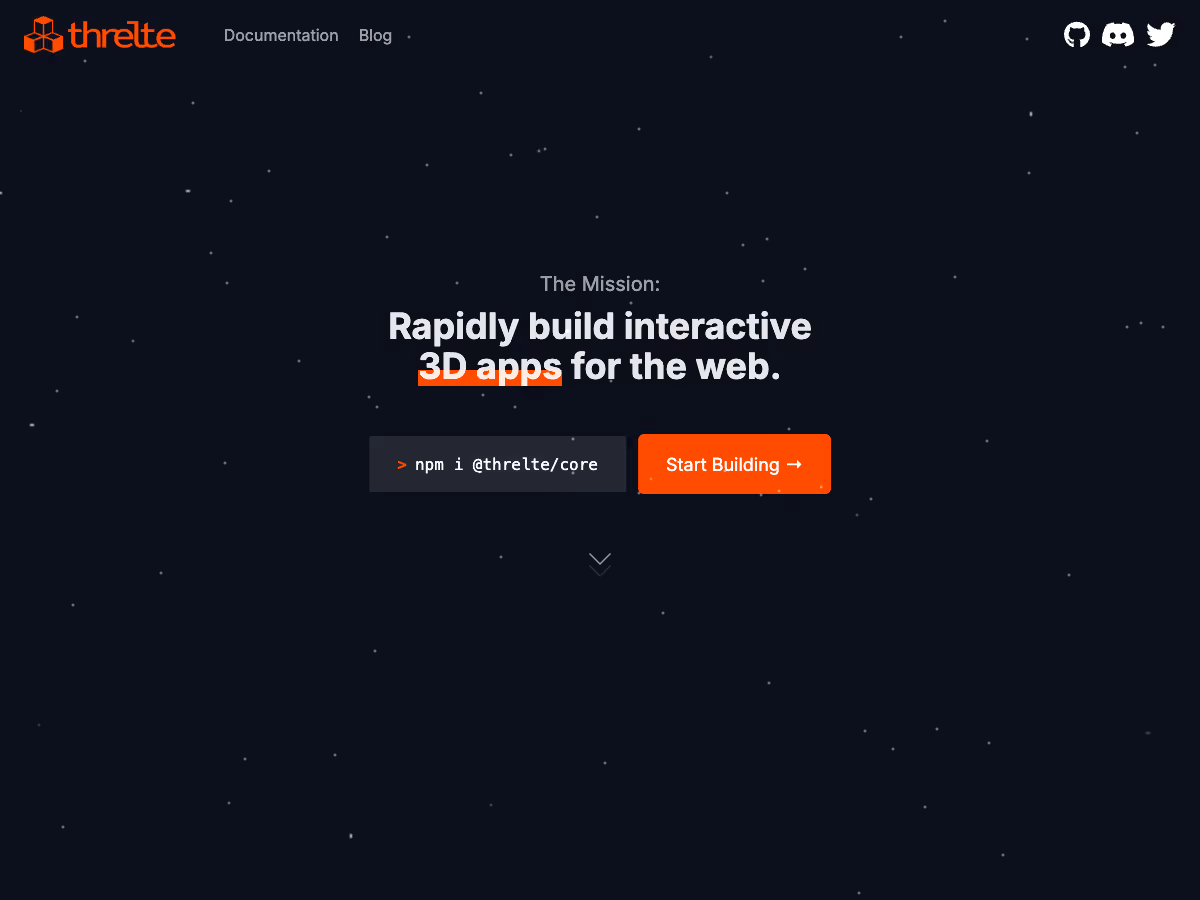 Screenshot of Threlte